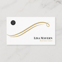 White & Guld Swirl Luxury Visitkort