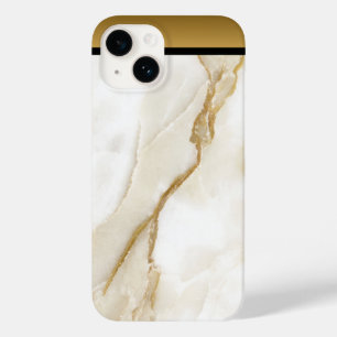 White Guld Tan Marble Mönster iPhone/Android