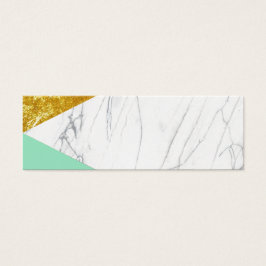 White Guld Teal Marble Litet Visitkort
