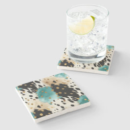 White Guld Turcos Black Cowhide Namn Stenunderlägg