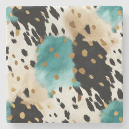 White Guld Turcos Black Cowhide Namn Stenunderlägg