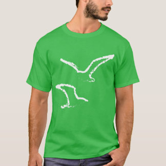 White Hand plockade Doodle Flies Fiskmås Birds fri T Shirt