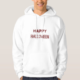 White Happy halloween Hoodie kommer att göra ett f