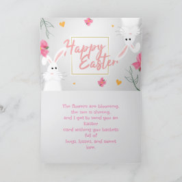 WHITE HARES PÅSK CARD TACK KORT