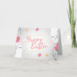 WHITE HARES PÅSK CARD TACK KORT