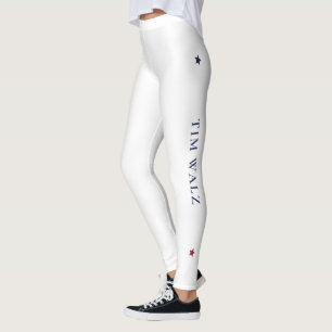White Harris-Walz Yoga Leggings med stjärnor