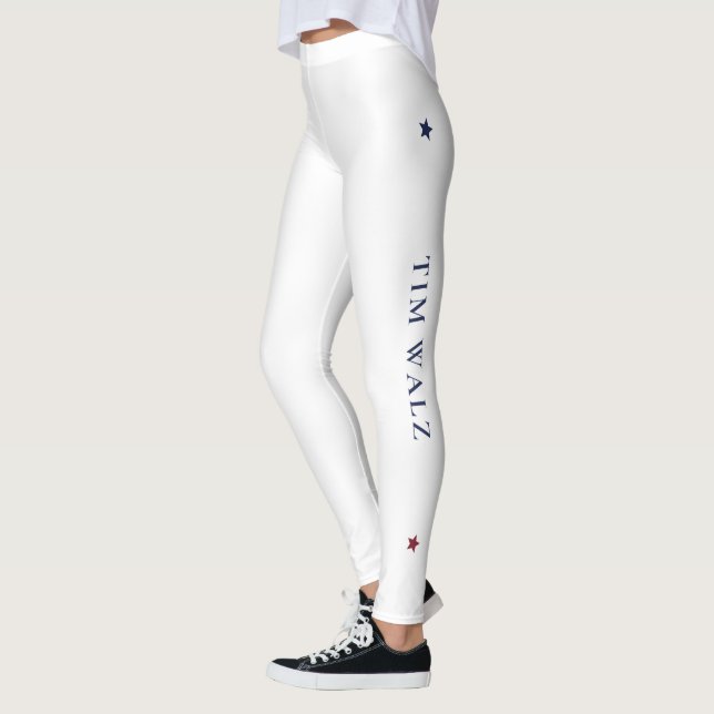 White Harris-Walz Yoga Leggings med stjärnor (Vänster)
