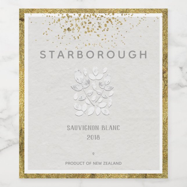 White Haven Bröllop Vinflaska Etikett (Singel etikett)