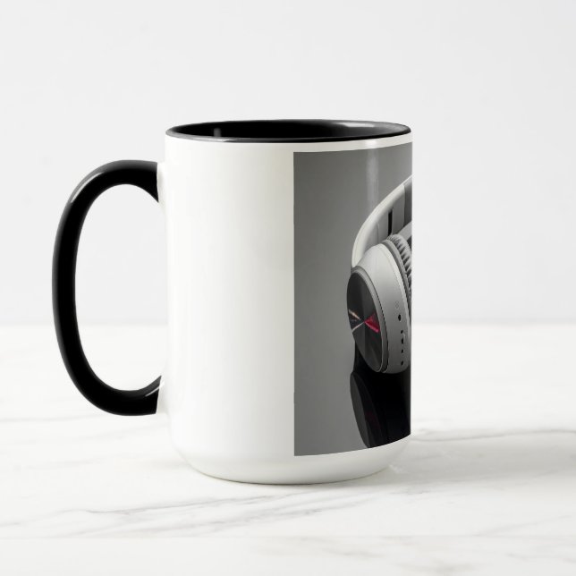 white headphones mugg (Vänster)