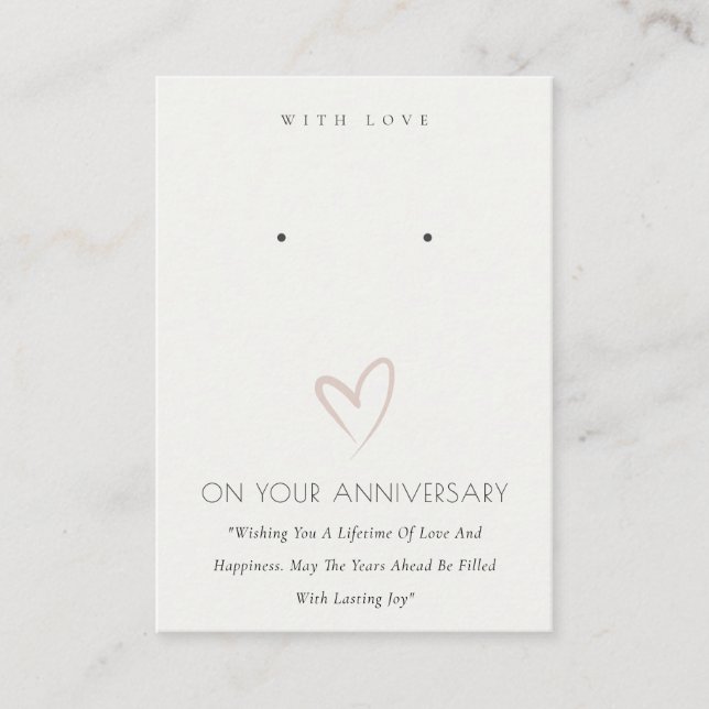 WHITE HEART ANNIVERSARY GIFT EARRING STUD VISNING PLACERINGSKORT (Framsida)