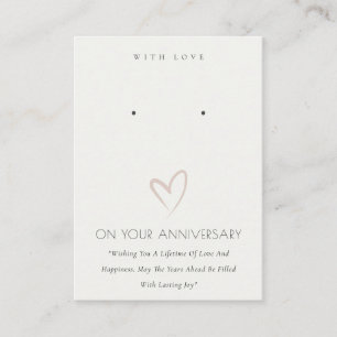 WHITE HEART ANNIVERSARY GIFT EARRING STUD VISNING PLACERINGSKORT