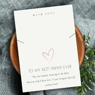 WHITE HEART BEST FRIEND GIFT NECKLACE VISNING PLACERINGSKORT