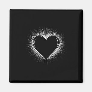 White Heart Coola Valentines day Manar Kvinnor Kär Magnet