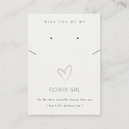 WHITE HEART FLOWER GIRL GIFT NECKLACE EARRING PLACERINGSKORT