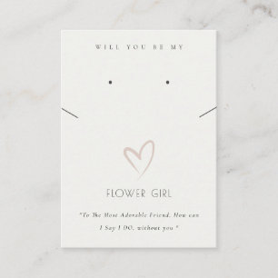 WHITE HEART FLOWER GIRL GIFT NECKLACE EARRING PLACERINGSKORT