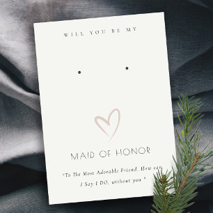 WHITE HEART MAID OF HONOR GIFT EARRING VISNING PLACERINGSKORT