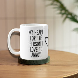 White Heart Valentine Speciellare Mugg
