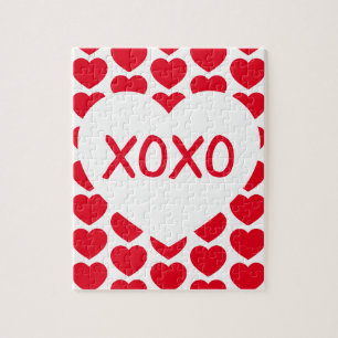 White Heart XOXO Valentine Frustration Pussel