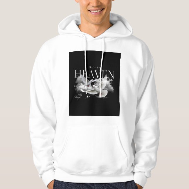 White Heaven Streetwear T-Shirt Design Hoodie (Framsida)