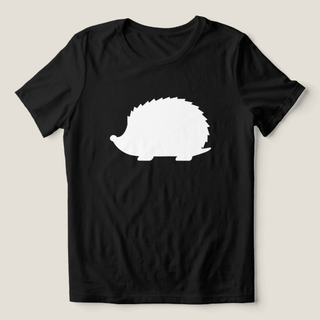 White Hedgehog T Shirt (Design Framsida)
