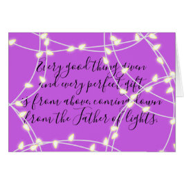 White Helgdag Ljus Hälsningskort