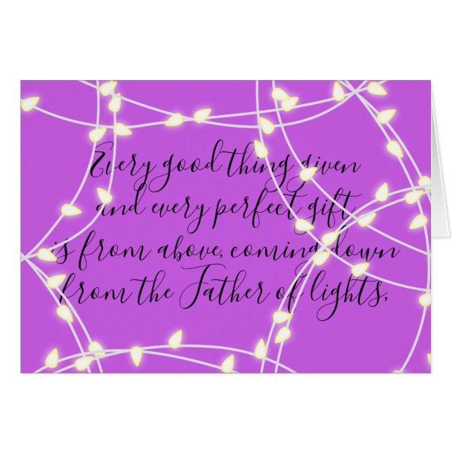 White Helgdag Ljus Hälsningskort (Framsidan Horizontal)