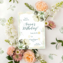 White Hellebore Watercolor Blommigts Birthday