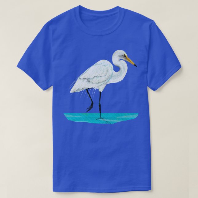 White Heron T Shirt (Design framsida)