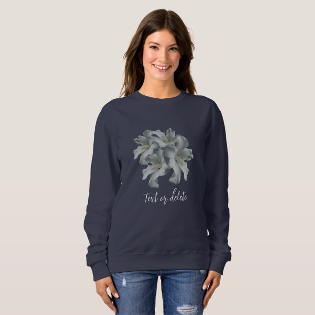 White Hibiscus Flowers Bouquet Personlig T Shirt (Hel framsida)