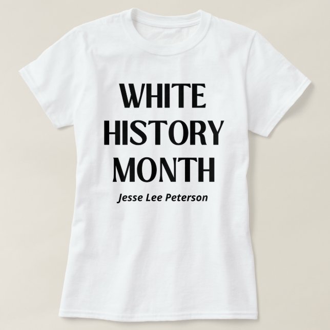 White History Month Jesse Lee Peterson T Shirt (Design framsida)