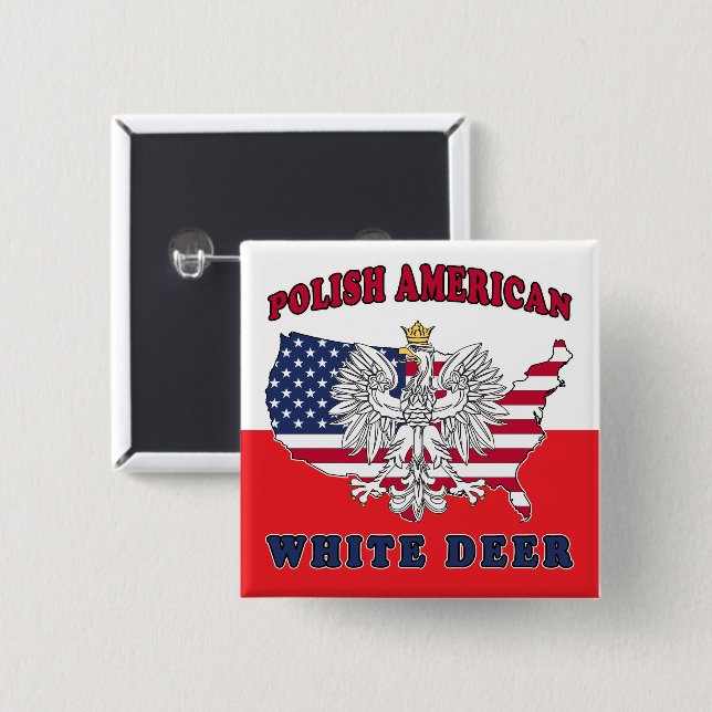 White Hjort Texas American Knapp (Framsida & baksida)