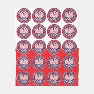 White Hjort Texas polsk amerikansk Eagle Fleecefilt