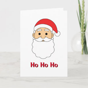 White Ho Ho Ho Jultomten God jul Family Helgkort