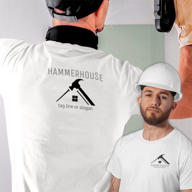 White Home Builder Construction Personal T-Shirt (Skapare uppladdad)