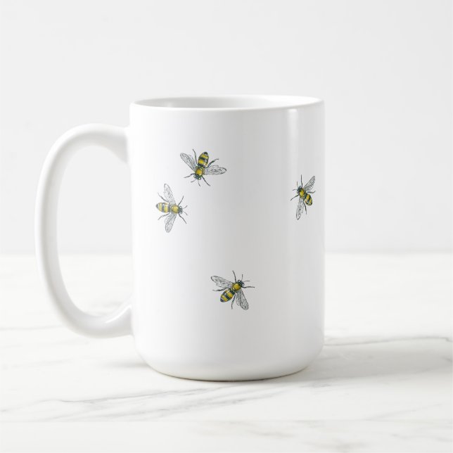 White Honeybee Mugg (Vänster)