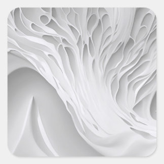 White Honeycomb Fyrkantigt Klistermärke