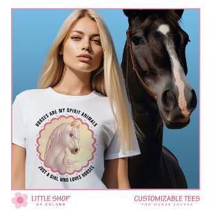 White Horse Anpassade T Shirt