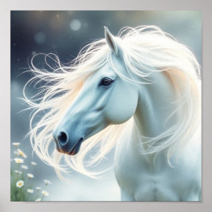 White Horse Behålla eller design din egen Poster