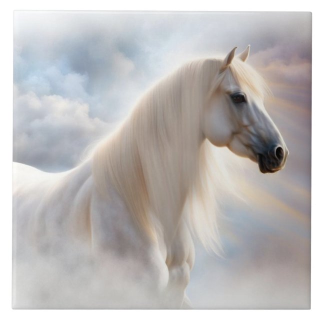White Horse BeSnyval Art Art Kakelplatta (Framsidan)