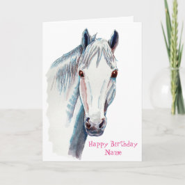 White Horse Birthday Kort