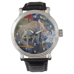 White Horse by Paul Gauguin, Vintage Fine Art Armbandsur