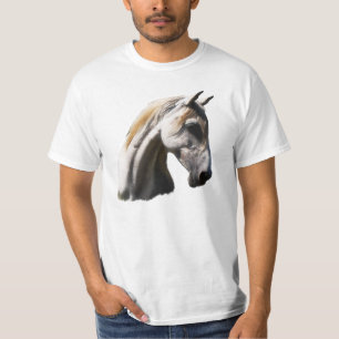White Horse Equine Art Animal-älskare T-Shirt