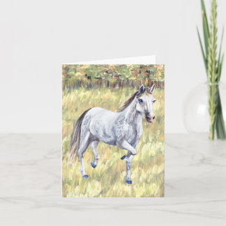 White Horse Folded Card Meddelande