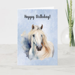 White Horse Grattis på födelsedagen Kort