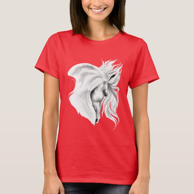 White Horse Head Shirt T-shirt (Framsida)