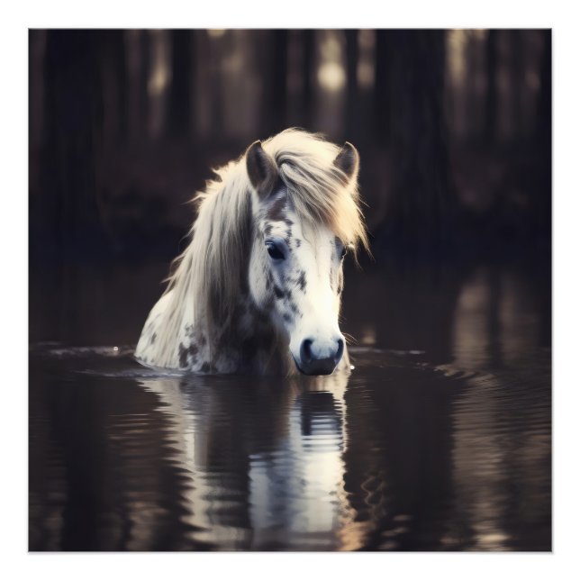 White Horse i Sjö Fototryck (Framsidan)