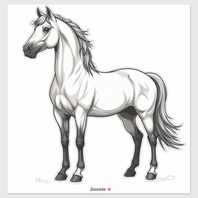 White Horse Klistermärken (Ark)
