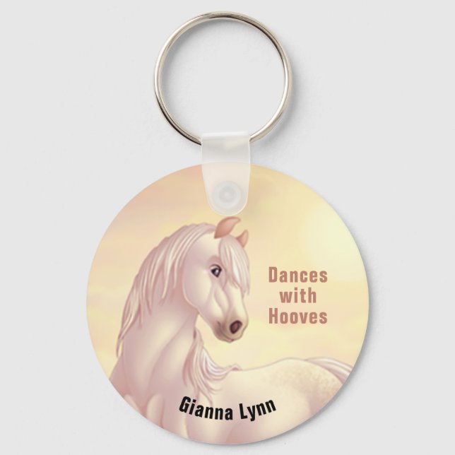 White Horse Monogrammed Nyckelring (Framsida)