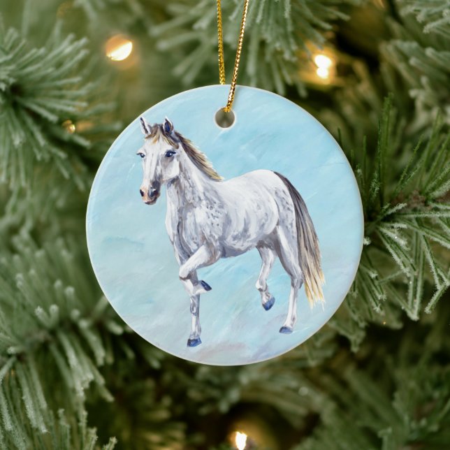 White Horse Ornament (Träd)