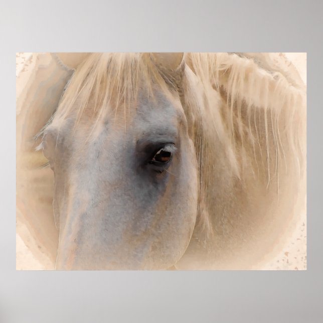 White Horse Porträtt Poster (Framsidan)